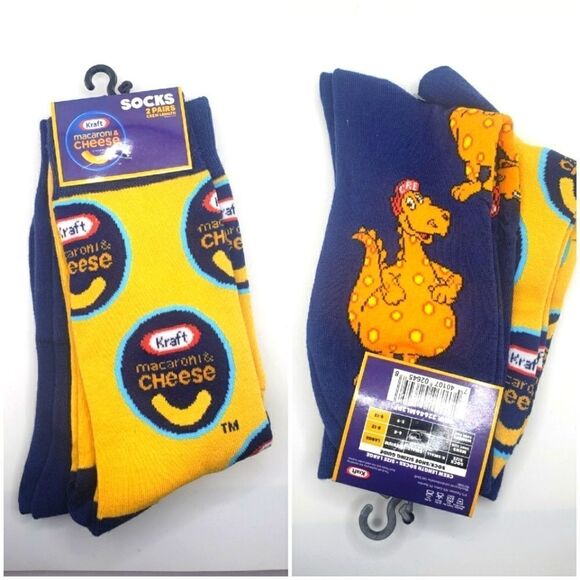 Kraft mac and cheese Dinosaur crew socks - Picture 1 of 6